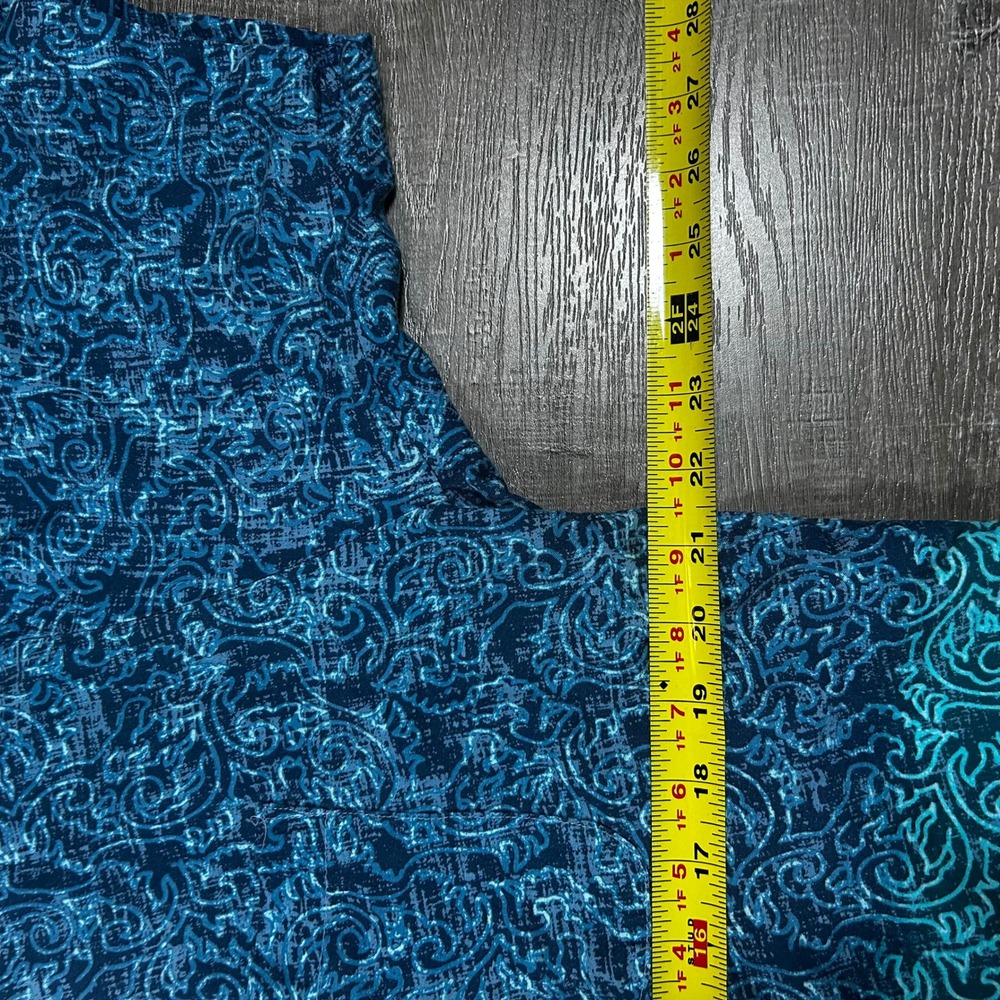 Pineapple Connection Hawaiian Shirt Men's L Blue Tropical Bird Print Button Up - Picture 3 of 6